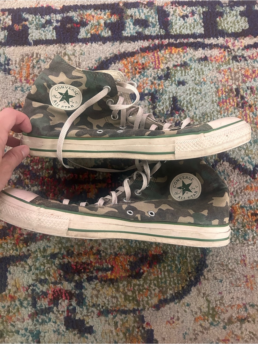 Converse Camo High Top Sneakers - men’s 13